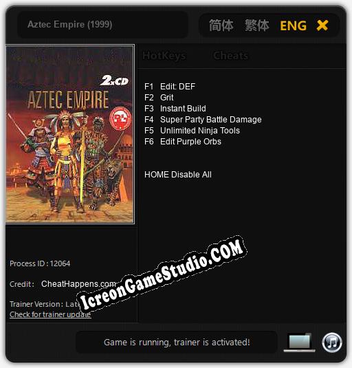 Aztec Empire (1999): Cheats, Trainer +6 [CheatHappens.com]