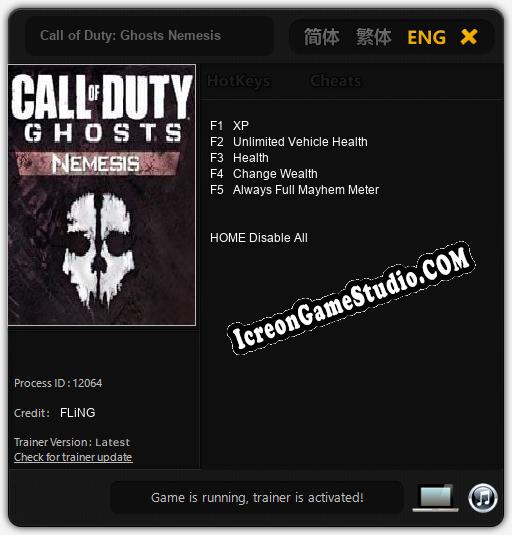 Call of Duty: Ghosts Nemesis: Trainer +5 [v1.9]