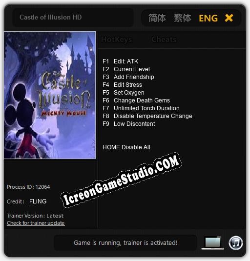 Treinador liberado para Castle of Illusion HD [v1.0.9]
