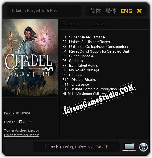 Citadel: Forged with Fire: Trainer +13 [v1.8]