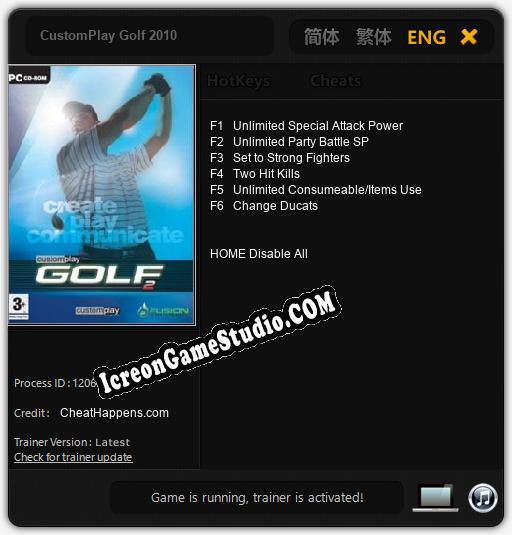 Treinador liberado para CustomPlay Golf 2010 [v1.0.1]