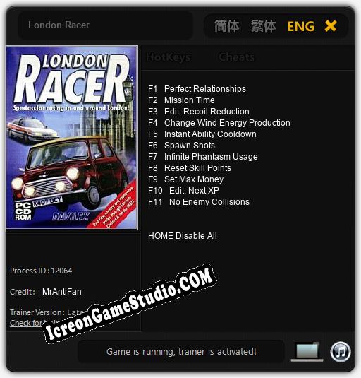 Treinador liberado para London Racer [v1.0.9]