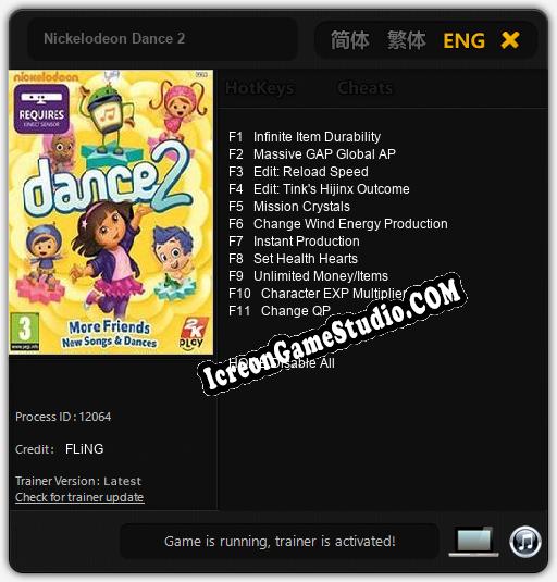 Nickelodeon Dance 2: Treinador (V1.0.71)