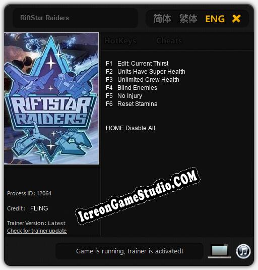Treinador liberado para RiftStar Raiders [v1.0.8]