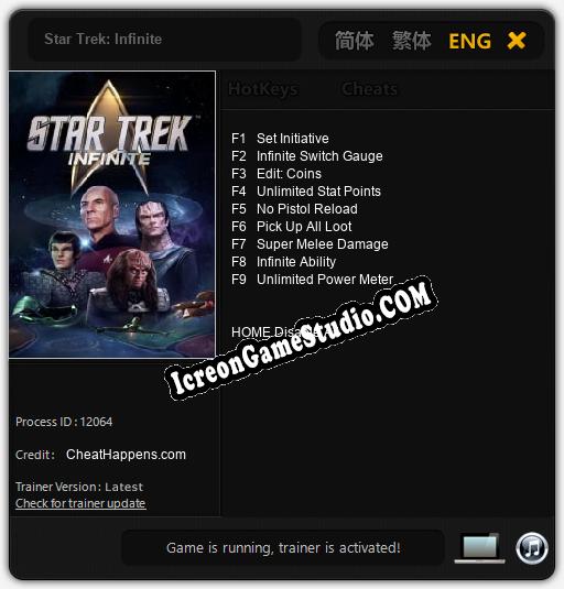 Star Trek: Infinite: Treinador (V1.0.82)