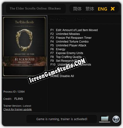 The Elder Scrolls Online: Blackwood: Treinador (V1.0.47)